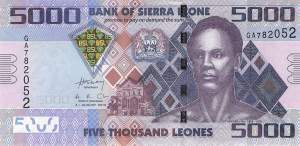 Sierra Leone p32b 5000 Leones 2013